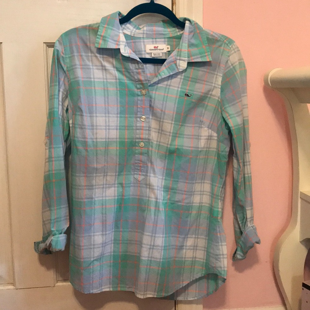Vineyard Vines Summer Flannel Popover
